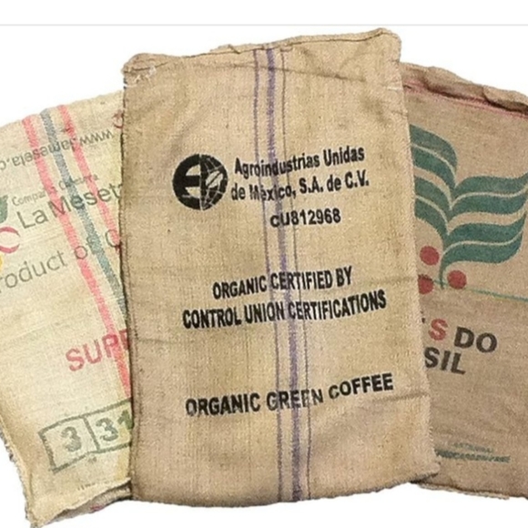 Coffee Bean Burlap Bean Bag - Picture 2 of 3